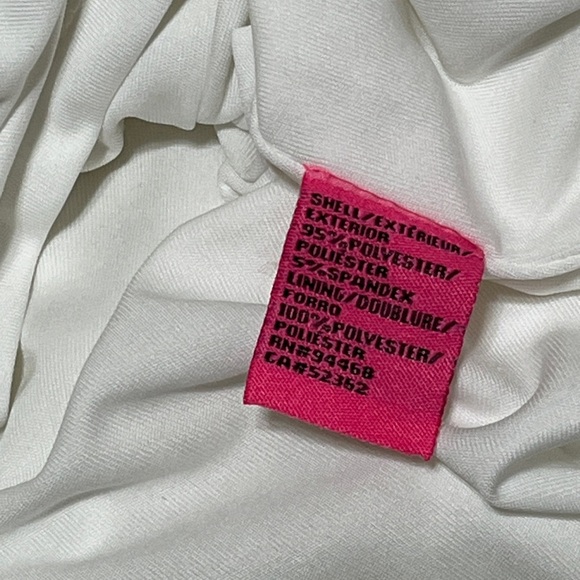 Betsey Johnson Women's Bow Tie Mini Dress Flounce Hem Ivory Size 2 - Picture 7 of 9